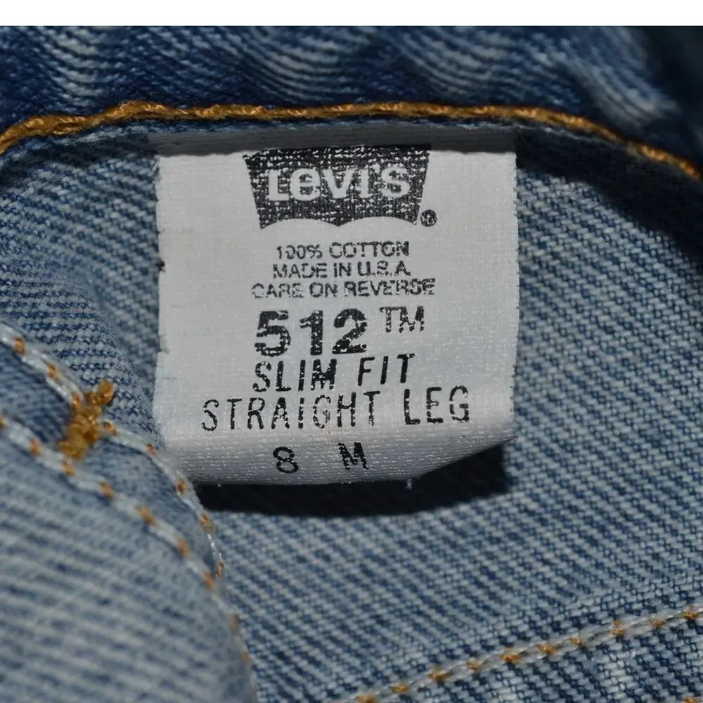 Vintage 90s Levi's 512 Denim Blue Jeans Size M